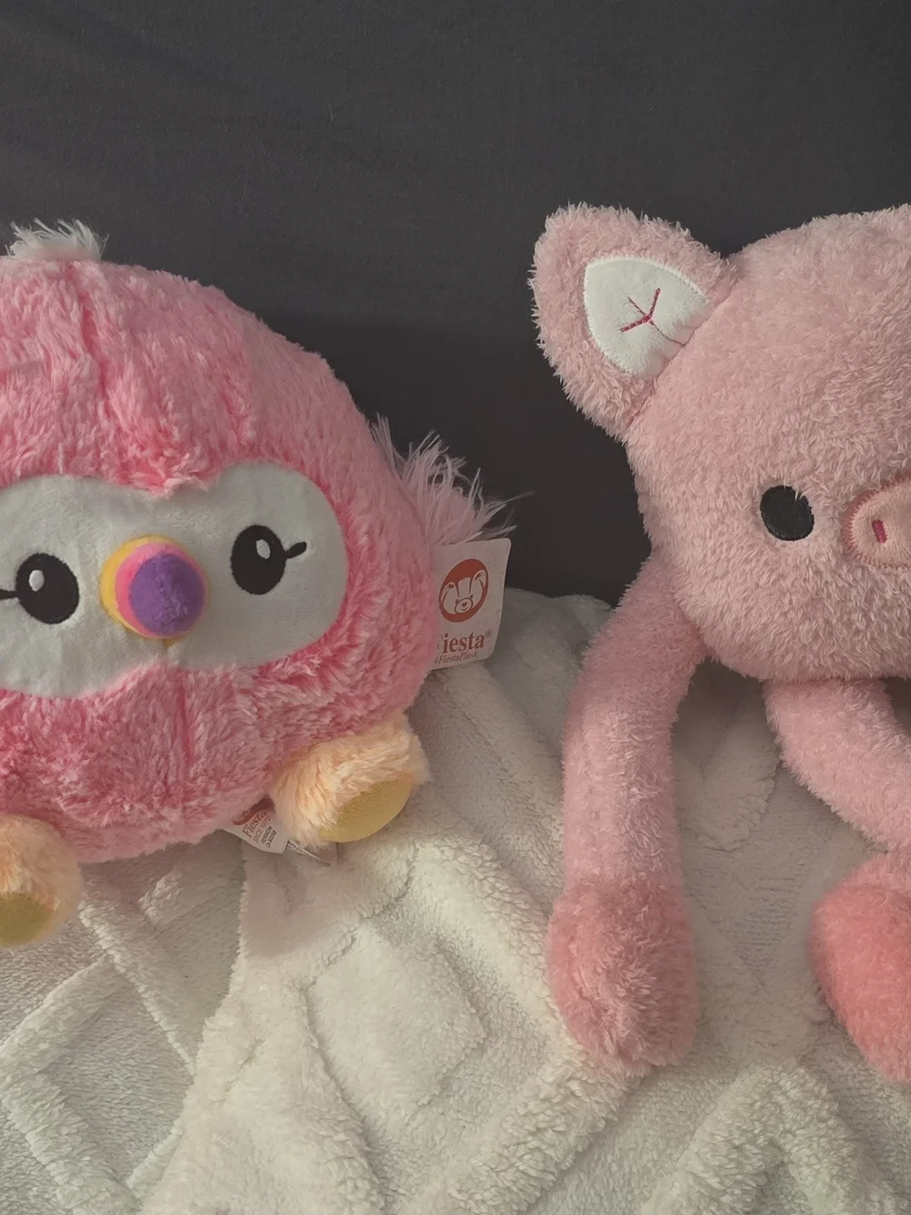 Fiesta Plush Pink Pig and Bird Small Pet Toys